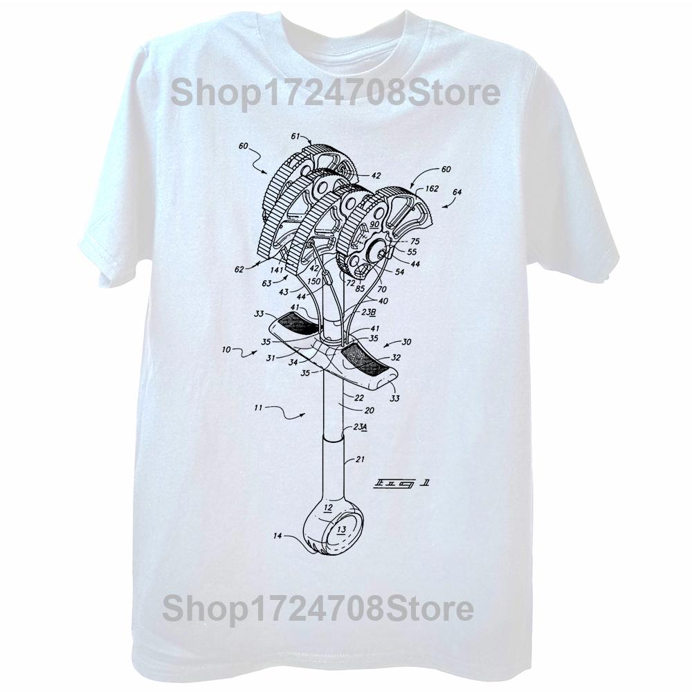 

Novelty Streetwear Climbing Patent T Shirt Outdoorsman Mountain Climb Short Sleeve Sports Gifts Summer Style Cotton T-shirt S