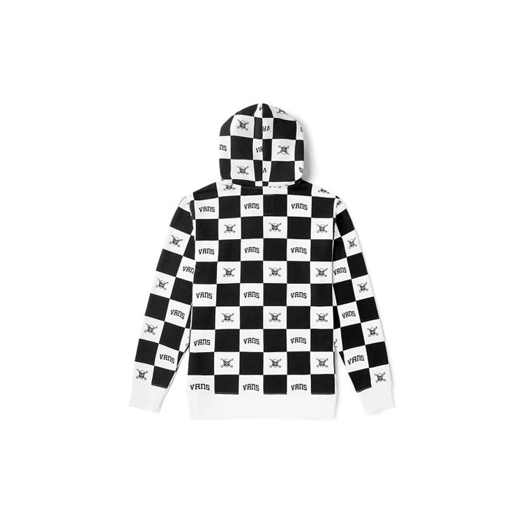 Vans Skull Checkerboard Hoodie Men Hoodies Black VN0A54JWZ79