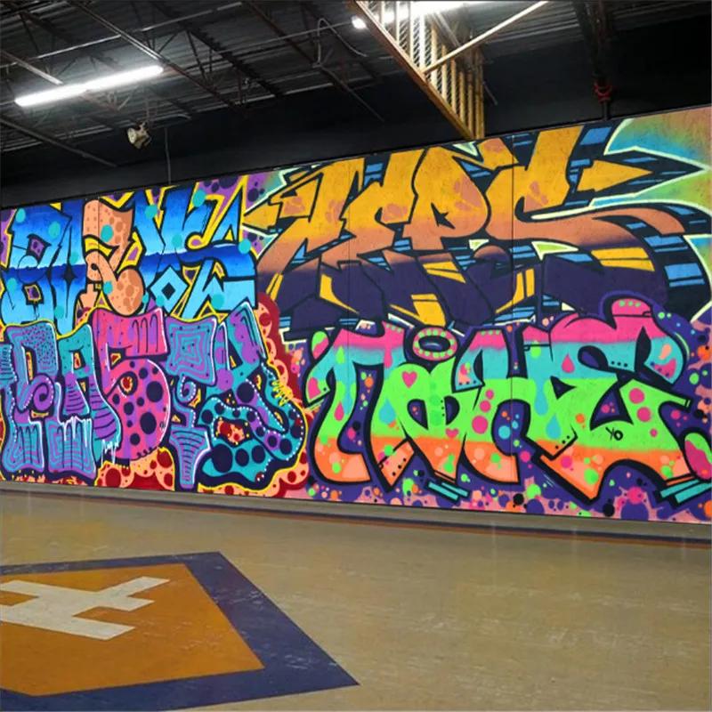 Modern Beautiful Street Art Graffiti Wall Paper 3d Music Club Bar Restaurant Mural Wallpaper