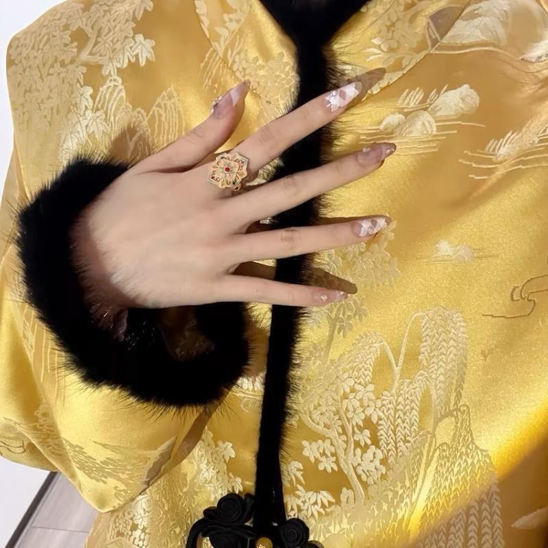 Simple Enamel Butterfly Ring Niche Girlfriend Temperament Star Pentagram Star Personalised Tide Jewelry Ring Retro Finger Ring