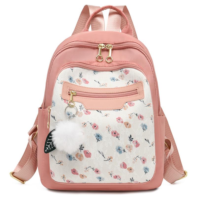 

Small Floral Backpack Women s Large Capacity Oxford Cloth Lightweight Backpack