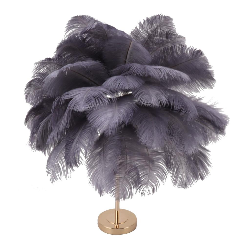 Feather Table Lamp 3 Color Dimmable Touch Switch USB Plug In Romantic Modern Decorative Bedside