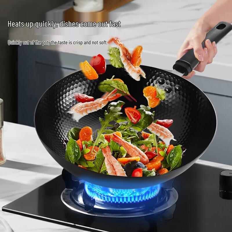 Traditional Hand-Forged Iron Wok