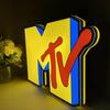 Music Television LED Light Sign MTV Logo for Music Record Room Beer Bar Wall Recording Studio Decor Gifts
