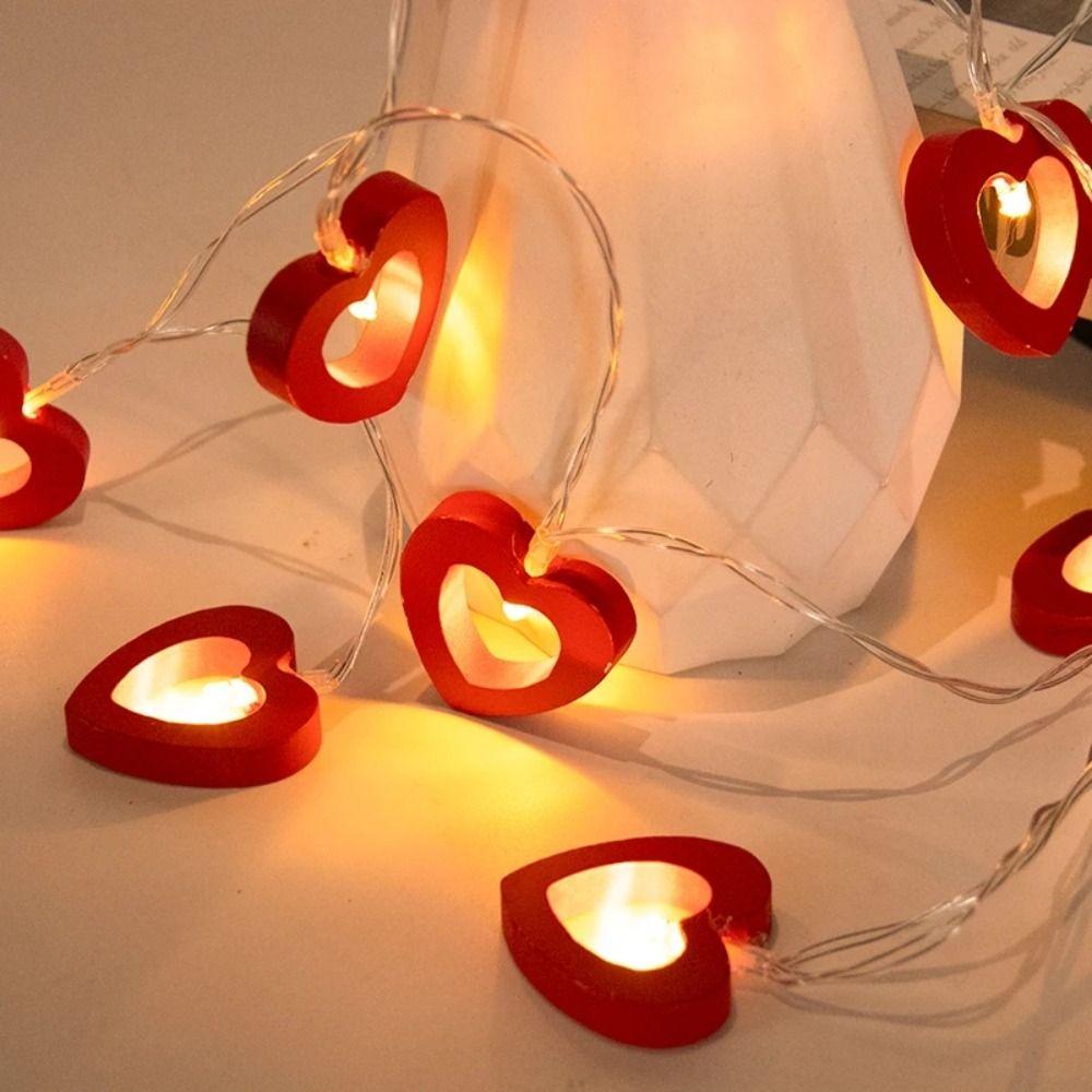 Hanging Fairy Lights Wooden Night Light Party Decoration Atmosphere Lamp  Bedroom