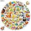 103056Pcs Cartoon Animals Reading Stickers Aesthetic Diy Scrapbook Laptop Stationary Suitcase Car Decals Graffiti Sticker Toy