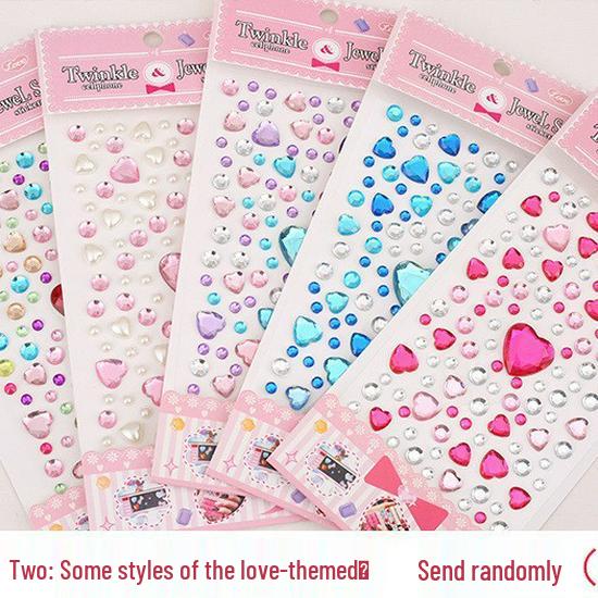 Educational Shiny Princess Gem Stickers for Girls - Crystal Diamonds Cartoon Dress-up Rewards