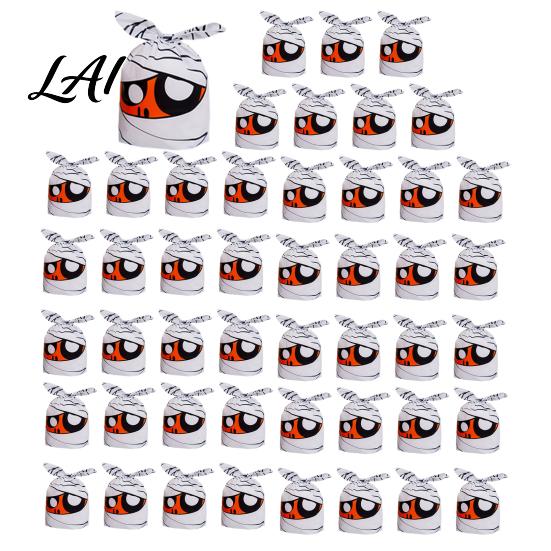 Decorative Biscuit Packaging for Kindergarten 48 Pcs Halloween Candy Bags Kids Trick or Treat Goodie Cute Rabbit Cartoon Goody Bags Holiday Ear Small
