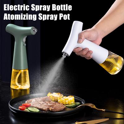 Elektrische Olivenöl-Sprühflasche, kreativer Sojasaucenspender, USB-Lade-Essig-Aufbewahrungsflasche für Grill- und Küchengewürzwerkzeuge
