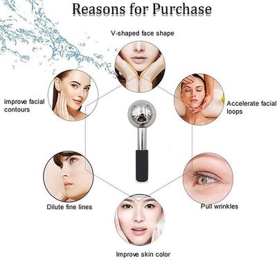 Yüz Buz Küreleri Soğuk Paslanmaz Çelik Yüz Rulo Cilt Güzellik Spa Soğutma Küresi Masaj Topu Yüz Bakımı Cryo Freeze Stick