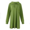 Women's Autumn And Winter Solid Color Lapel Button Long Sleeve  Pullover Casual Dress