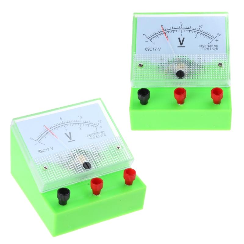 Durable Ammeter Voltmeter High School Science Labs Measurements Tools 0~3V 0~15V