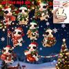 Weihnachts-Holzkuh-Hängeornamente 24er-Pack, Kalb in verschiedenen Weihnachtskostümen, Baumanhänger Feiertagsdeko-Zubehör