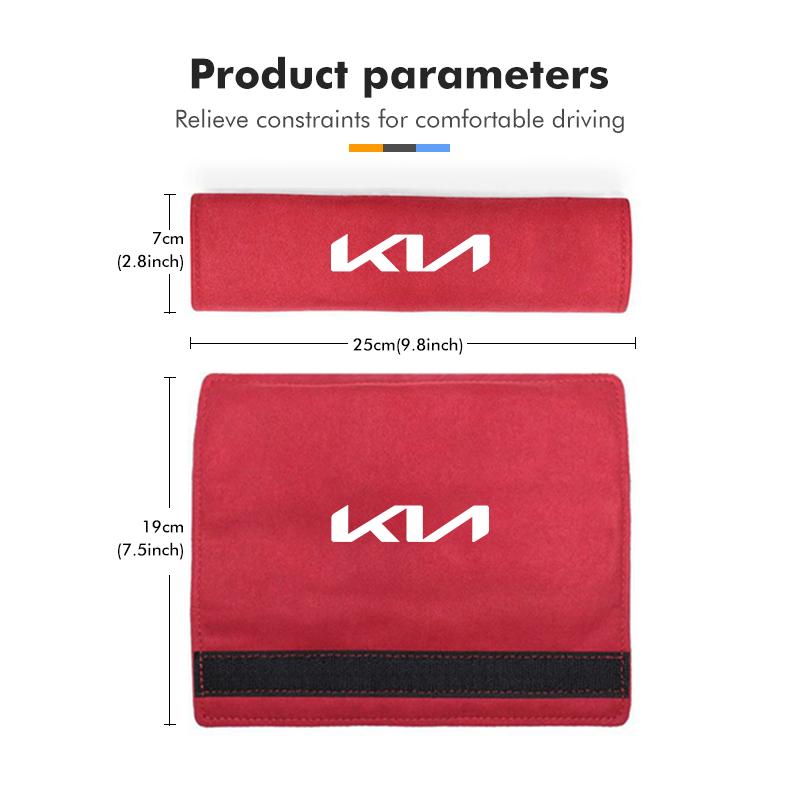 BBEH3 For KIA Car Safety Belt Shoulder Cover Breathable Seat Belt Padding Pad Accessories Sorento Stinger Soul Spectra Niro Cadenza