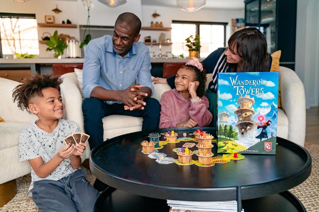 Wandering Trapping Magic Spells Strategy Board Fun Family Game for 6 Ages 30 Minutes Tower, Wizards, Movement, & Game, Players, 10+, 1-6 Players,