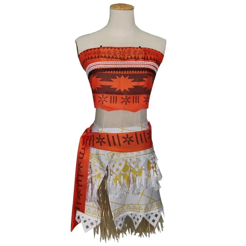 

Anime Cosplay Costume Film Moana Vaiana Dress Show Top Skirt Suit Child Fancy Holiday Outfit Kids And Adult Women For Baby Girls XS（old）&Cos