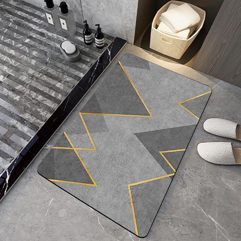 Diatomaceous Earth Bathroom Floor Mat - Light Luxury, Dirt-Resistant, Easy Clean, Wear-Resistant