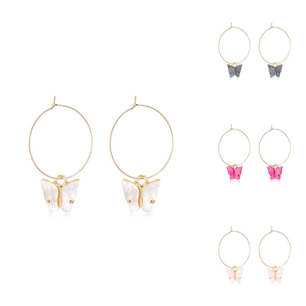 Colorful Alloy Butterfly Earrings For Women Trendy And Unique Gift Idea