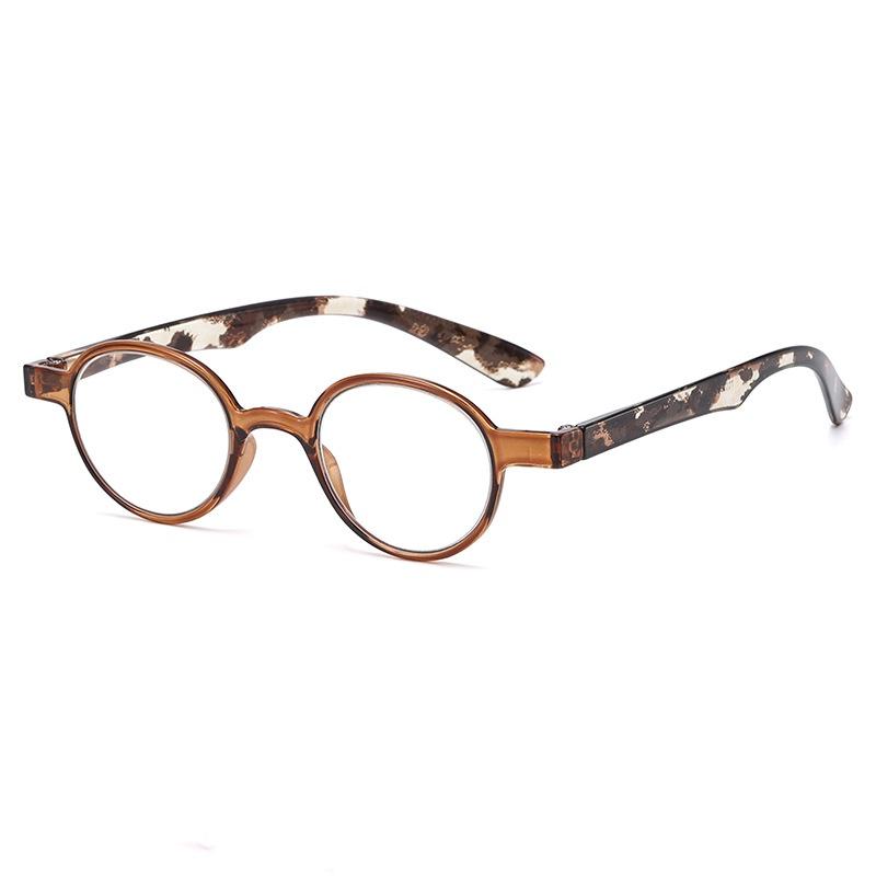 HD Lenses Reading Glasses for Women Men Trendy Flora Printed Far Sight Eyeglasses Retro Casual Small Round Plus Diopter Eyewear
