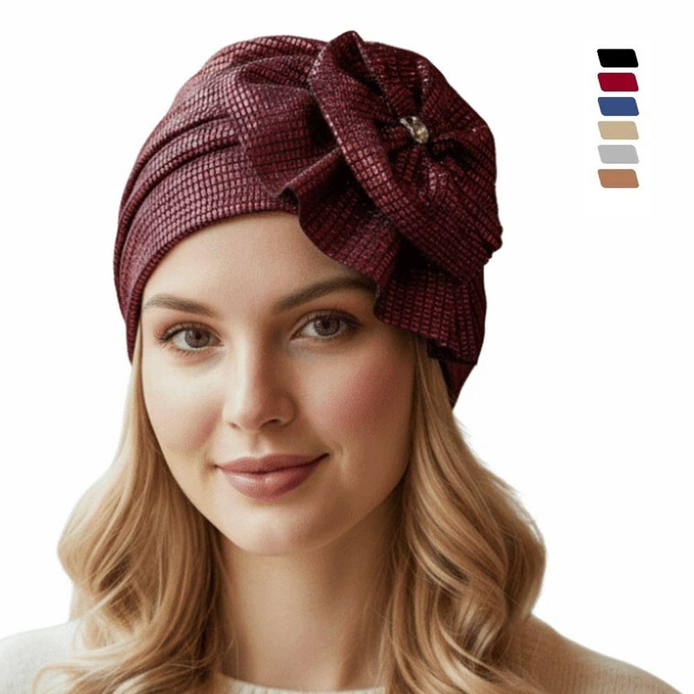 Simple Style Hijabs Wuman Hat Charm Trendy Headgear Fashion Women's Cap  Women