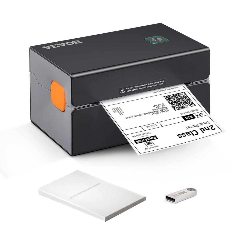 VEVOR Thermal Label Printer, 300DPI for 4x6 Mailing Packages, Bluetooth & Automatic Label Recognition