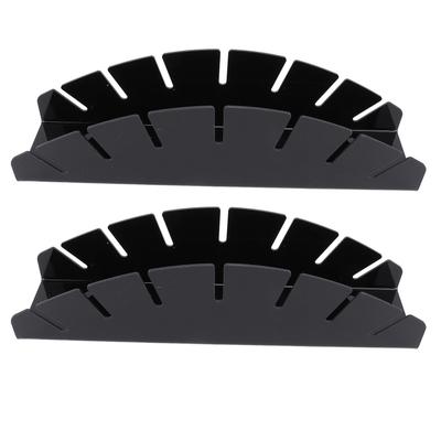 2pcs Hat Stand for Baseball Caps Acrylic Hat Organizer Racks For Bedroom Closet 12.8x2.95in Black