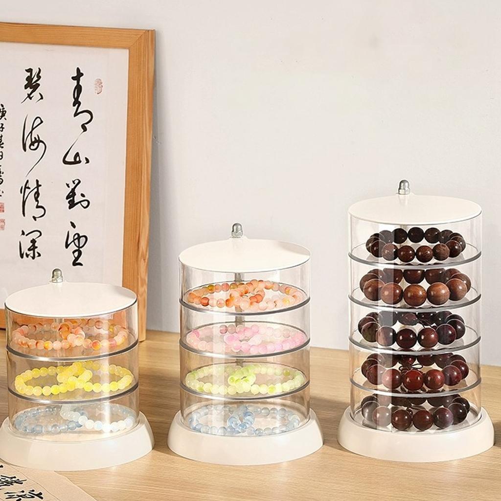 Rotatable Makeup Sponge Holder 4 Layers Dustproof Rotate Makeup Powder Puff Box Transparent