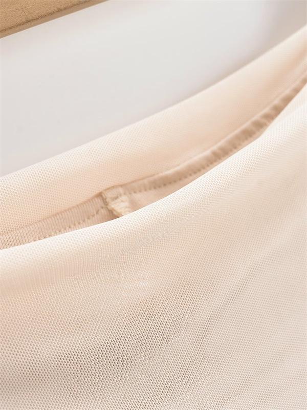 Korean Elegant Patchwork Mesh Flare Yoga Pants - Women's Retro Slimming Two-Piece Drape Design