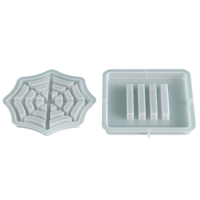 

Food Grade Silicone Spiderweb Cup Mats Mold Heat Resistant Coaster Rack Mould For Halloween Home Decoration 1