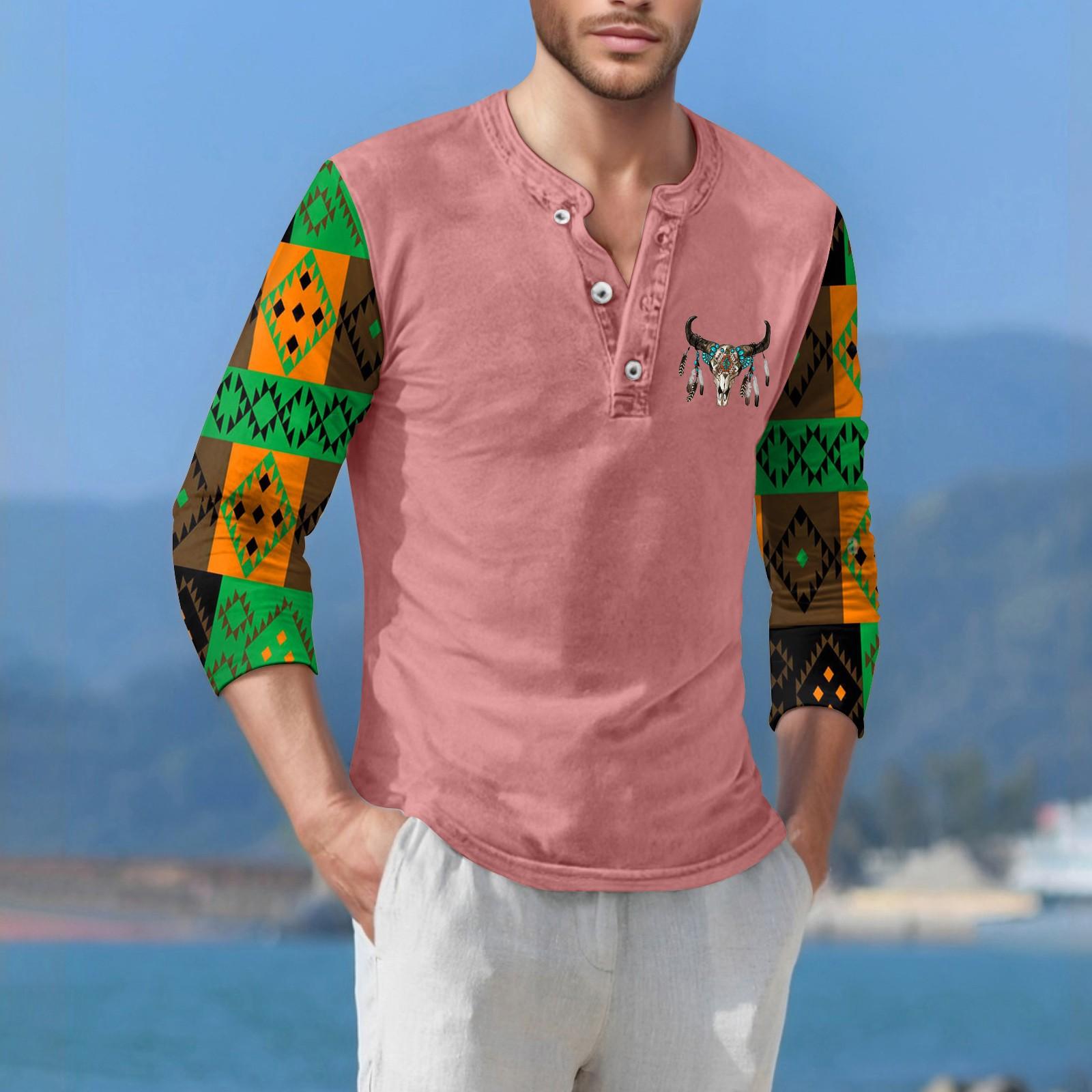 

Чоловіча футболка вуличного повсякденного стилю з довгими рукавами S рожевий