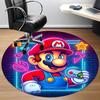 1pc Mario Gaming Office Round Area Rug, Indoor Mat Suitable For Office, Bedroom Living Room Home Decor, Room Deco,  Offic a0926224