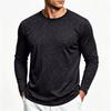 Men's Color Long Sleeve T-Shirt Casual Base Layer Tee for Spring