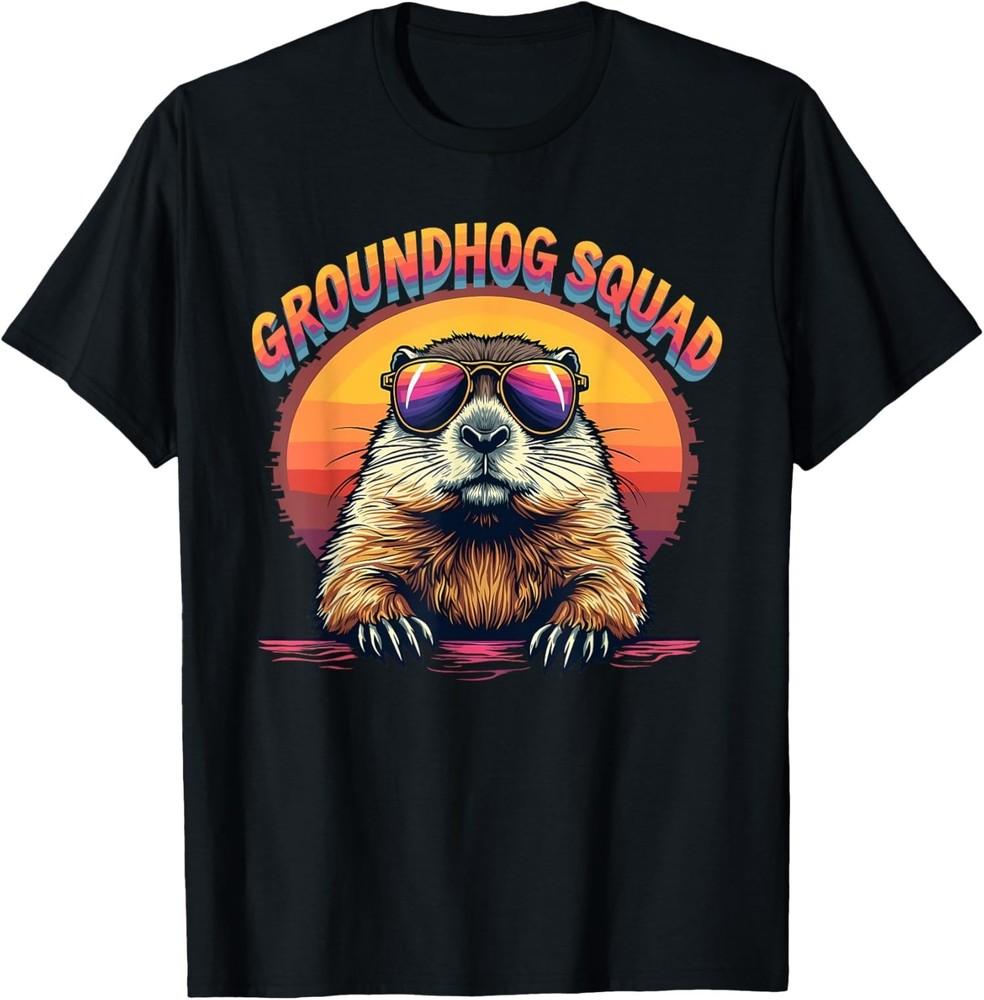 2025/Happy Groundhog Day 2025 Funny Groundhog Squad Unisex T-Shirt Unisex T-Shirt S