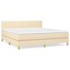 Maison Exclusive - Sommier à lattes de lit avec matelas Crème 180x200 cm Tissu