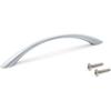 Furniture Handle - EMUCA - Bombay - Zamak - Metallic Grey Finish - Center Distance 128 Mm