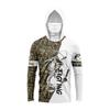 Chemise de pêche à capuche pour homme manches longues t-shirt de pêche protection UV Vêtements de pêche