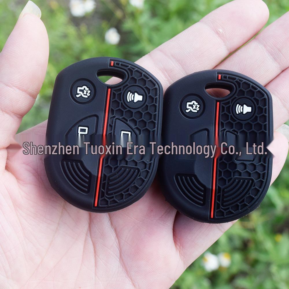 Drop-Proof Honeycomb Silicone Key Cover for Older Ford Edge, Escape, Raptor, and Focus Models чёрный