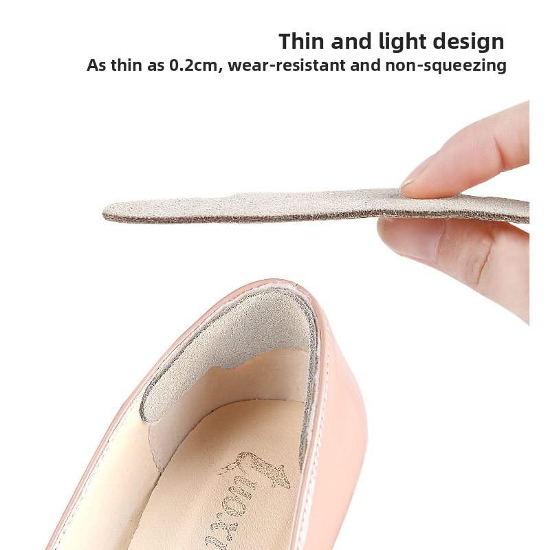 Delicate and Soft Heel Sticker Anti-wear Foot High Heels Grinding Foot Sticker Shoe Sticker Half Size Pad Female Anti-drop Heel Thickened One Size