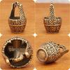 Engraved Retro Brass Car Keychain Accessory - Unisex Good Fortune Pendant