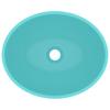 Luxurious Oval Wash Basin Matte Light Green 40 X 33 Cm Ceramic