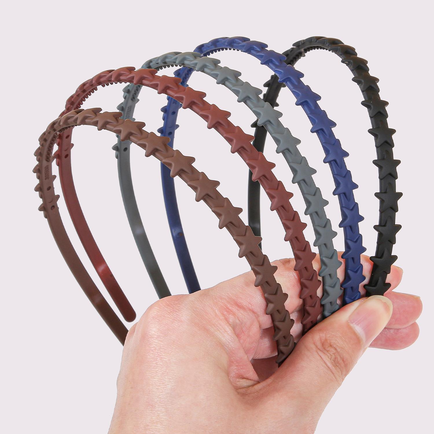 

5/10 шт. Матовый ободок для волос со звездочками для женщин, девочек, пластиковый ободок для волос с зубчиками, женский обруч для волос, головной убор, ободок для волос, детские аксессуары для волос