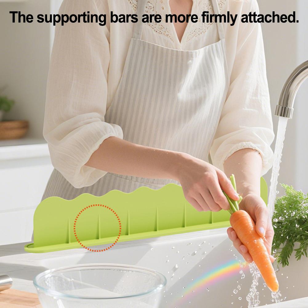 Stabiler Silikon-Spülbecken-Rückwandschutz für Küchenarbeitsplatte, ohne Saugnäpfe