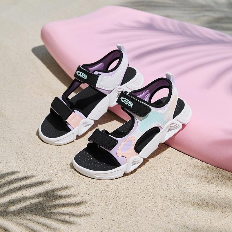 Anta Kids Casual Comfortable Outdoor Open-Toe Beach Shoes Lightweight Shock-Absorbing Breathable Quick-Drying Low-Top Sandals A322426933-1
