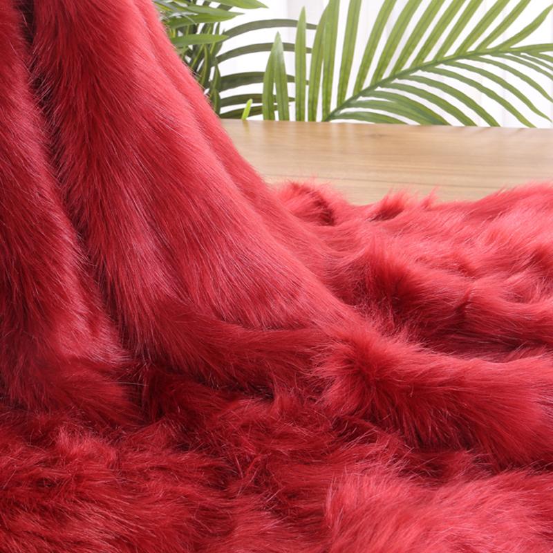 100*170cm Imitation Fox Fur Fabric 5cm Long Artificial Fur Plush Fabric For Diy Carpet Jewelry Phone Counter Cover Photo Props