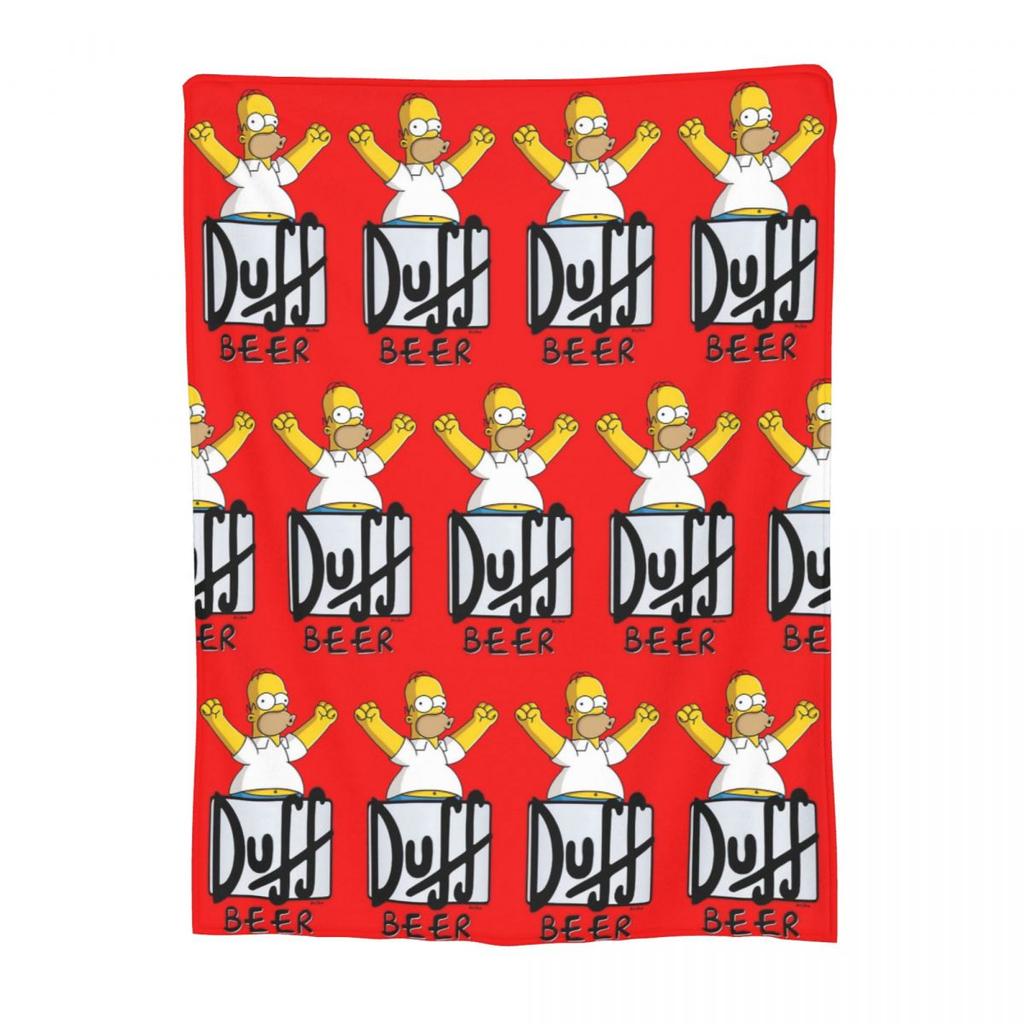 Duff Beer Blanket Fleece Sofa Throw Blanket Portable for Home Bedroom Office Throws Bedspread Quilt