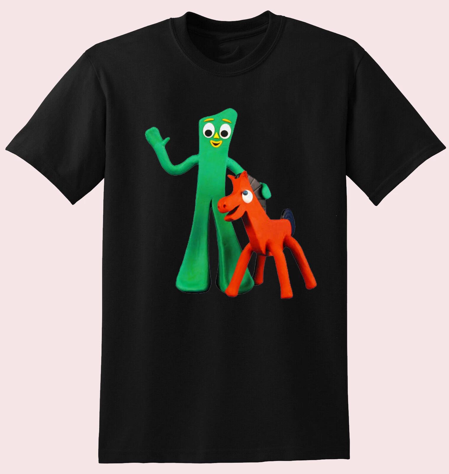 GUMBY And POKEY T shirt Black Tee Men All Size S-5XL XXXXL