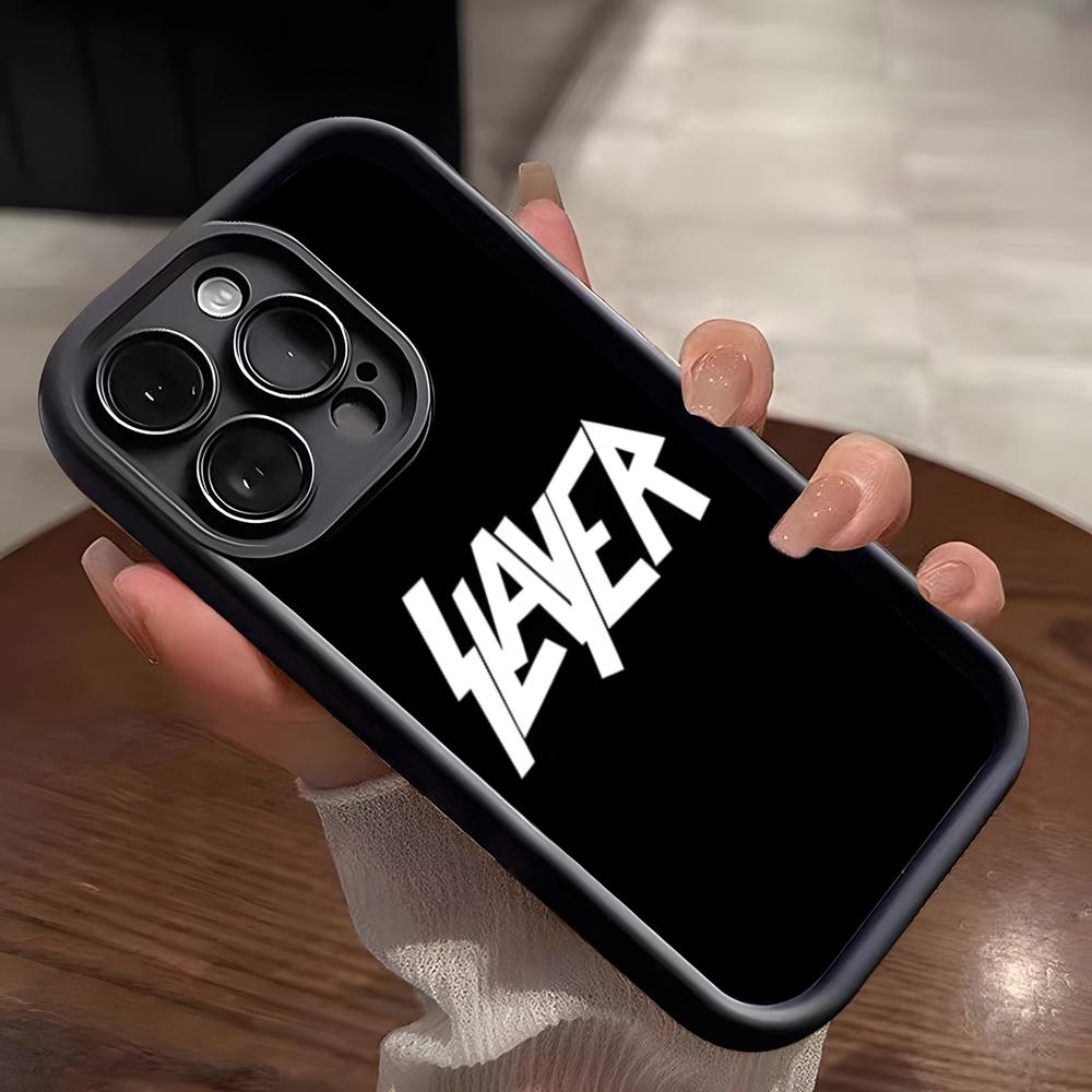 Funda para Teléfono de Banda de Rock Metal S-Slayer Para IPhone 17 Pro Max 15 Pro 16 14 Plus 12 13 Mini 11 Pro Cubierta Suave a Prueba de Golpes