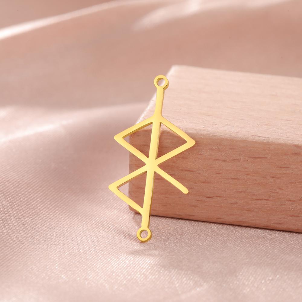Dawapara Runa Ochronna Amulet do Tworzenia Biżuterii Wisiorek Mitologia Nordycka Stal Nierdzewna Akcesoria DIY