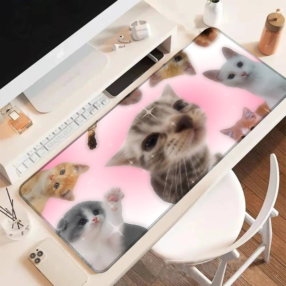 Cat Funny Cute Mouse Pad Rubber Thicken Overlock Gaming Table Mat Office Computer Keyboard Pad PC Mousepad