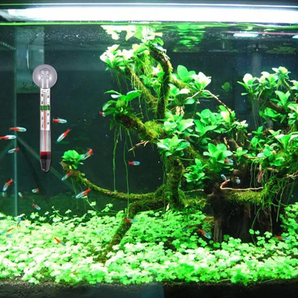 Digitales schwimmendes Aquarium-Vertikalthermometer mit Saugnapf, Aquarium-Glastemperaturmessgerät, Heimtierbedarf